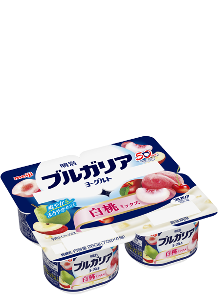 Meiji Bulgaria Yogurt White Peach Mix 70g×4