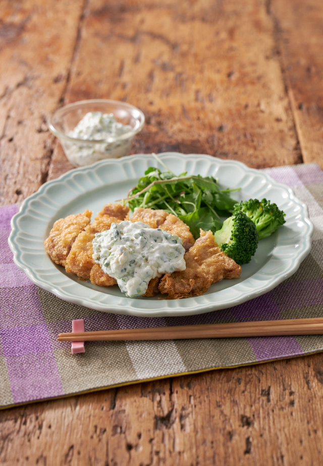 ねぎヨーグルトでポーク南蛮