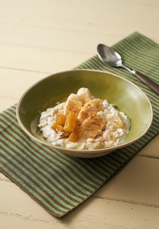 干し芋とバナナの塩ヨーグルト