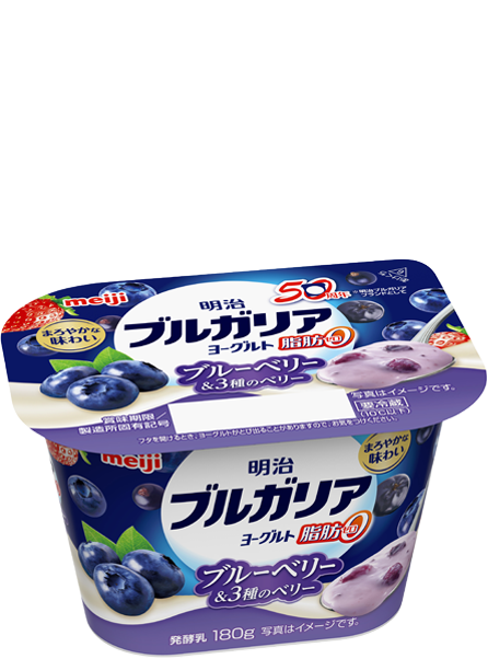 Meiji Bulgaria Yogurt Zero-Fat Blueberry & Three Types of Berries 180g