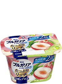 Meiji Bulgaria Yogurt Zero-Fat Plenty & Rich White Peach & Aloe180g