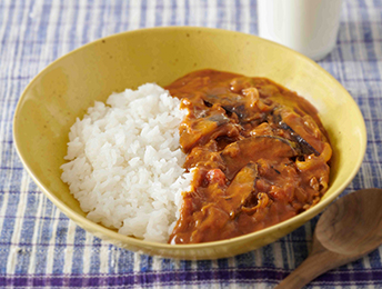 なすと牛肉のカレー