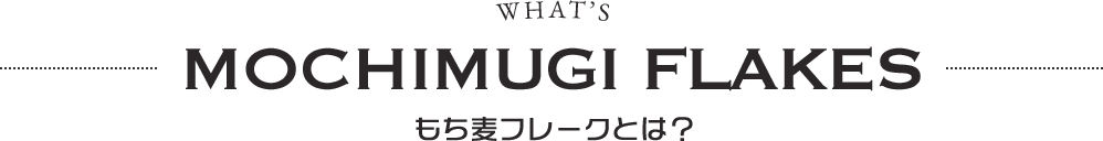 もち麦フレークとは？