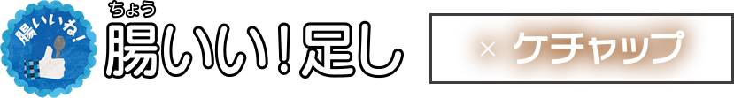 腸いい！足し × ケチャップ