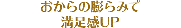 おからの膨らみで満足感UP