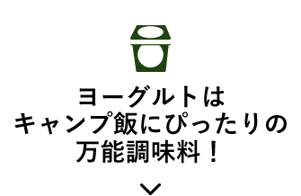 ヨーグルトはキャンプ飯にぴったりの万能調味料！