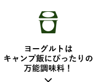 ヨーグルトはキャンプ飯にぴったりの万能調味料！