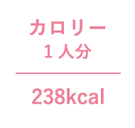 カロリー1人分 238kcal